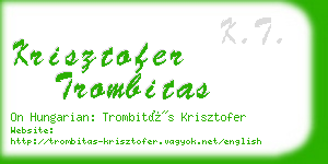 krisztofer trombitas business card